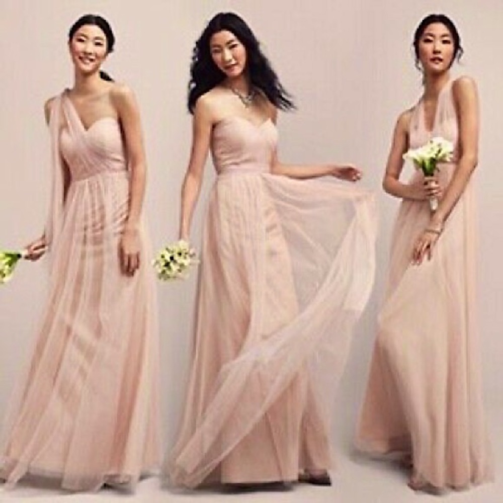 BHLDN Jenny Yoo Annabelle Convertible Blush Dress